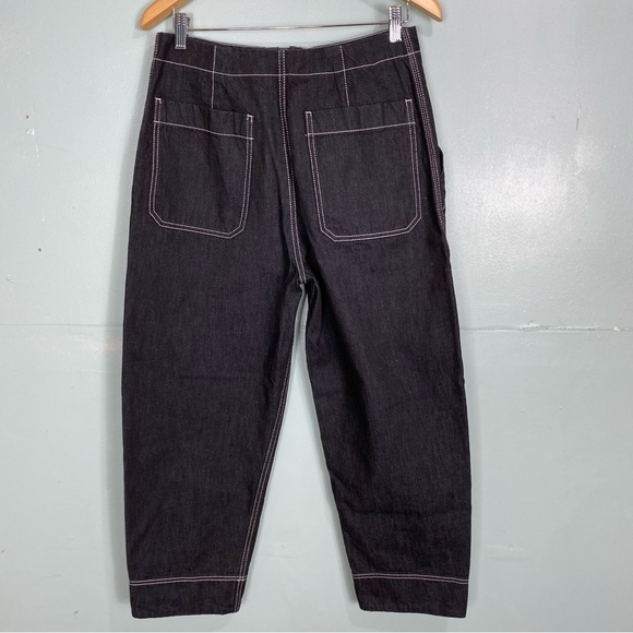 SSONE Yarrow Jean Denim Oversized Straight Leg Black High Waisted Sz 10 - Picture 4 of 8